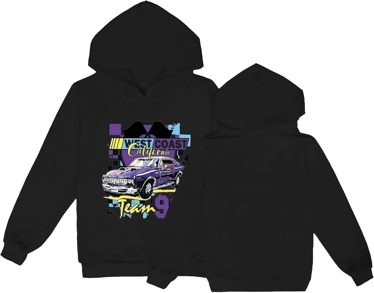 Girls Boys Hoodies Car Pattern Sweatshirt Kids Casual Pullover Sweater Long Sleeve Tops Shirts Winter Fall Outfit