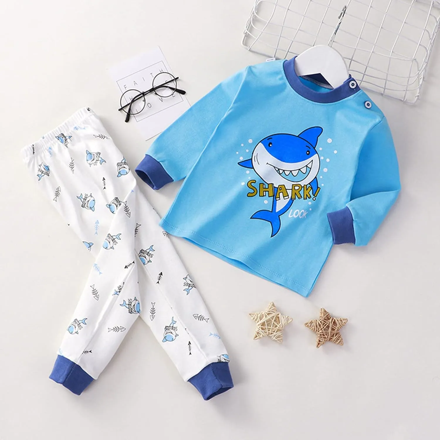 Girls Boys Toddler Soft Pajamas Toddler Prints Long Sleeve Kid Sleepwear 3t Clothes Boys Winter Toddler Clothes Boys 5t