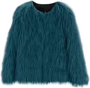 Girls Faux Fu Jacket Furry Coat Kids Dress Coat Elegant Princess Coat Trendy Fu Cardigan Toddler Girls Winter Us