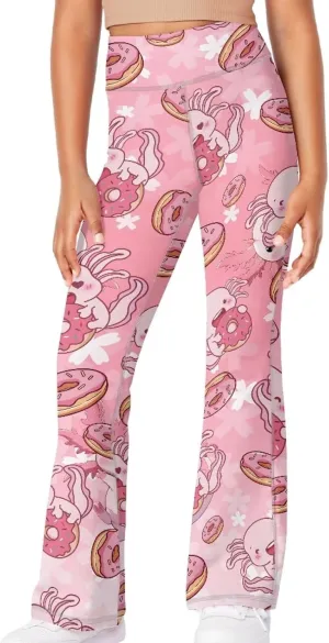 Girl's Flare Leggings High Waisted Bootcut Yoga Pants Kids Dance Bell Bottoms Pants Stretchy Sweatpants
