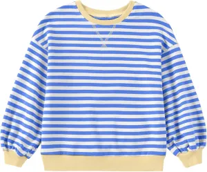 Girls Striped Pullover Toddler Girl Cotton Long Sleeve Oversized Sweatshirt Color Block Fall Winter Clothes Tops