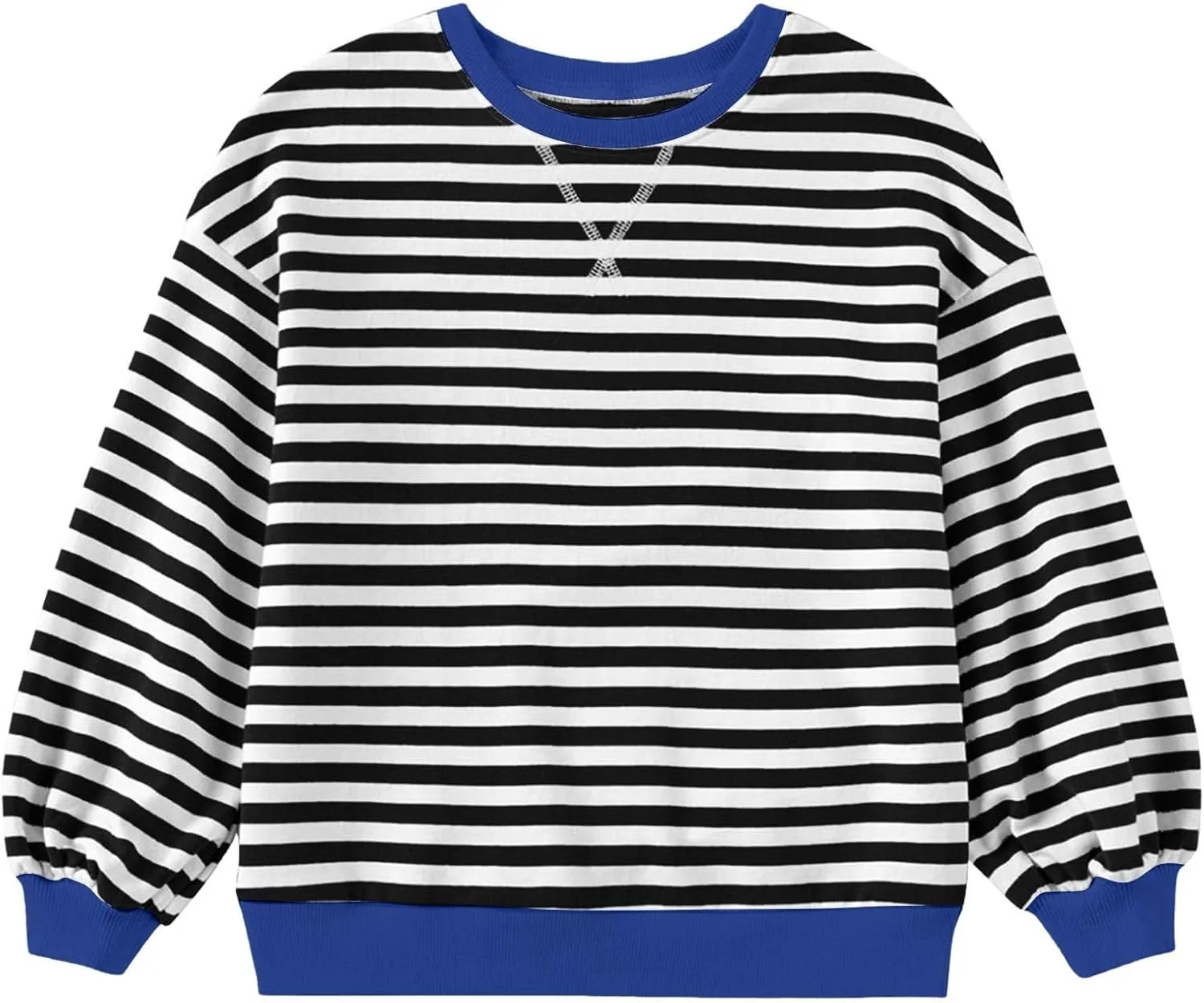 Girls Striped Pullover Toddler Girl Cotton Long Sleeve Oversized Sweatshirt Color Block Fall Winter Clothes Tops