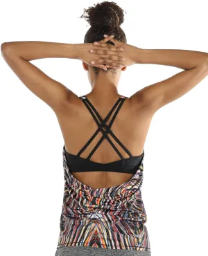 icyzone Workout Tank Tops Built in Bra - Women's Strappy Athletic Yoga Tops, Exercise Running Gym Shirts