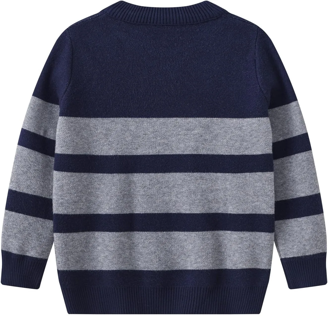Kids Boys Long Sleeve Sweater Knit Crewneck Pullover Striped Sweater Sweatshirts Pullover Jumper Fall Winter