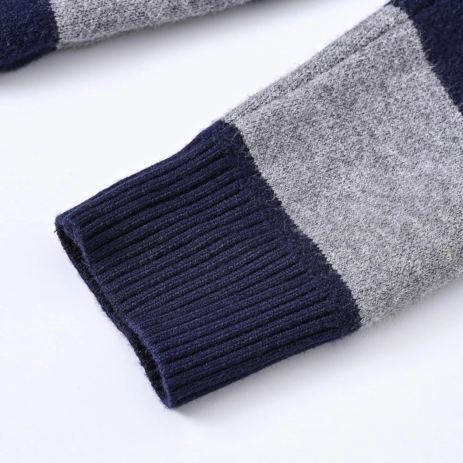 Kids Boys Long Sleeve Sweater Knit Crewneck Pullover Striped Sweater Sweatshirts Pullover Jumper Fall Winter