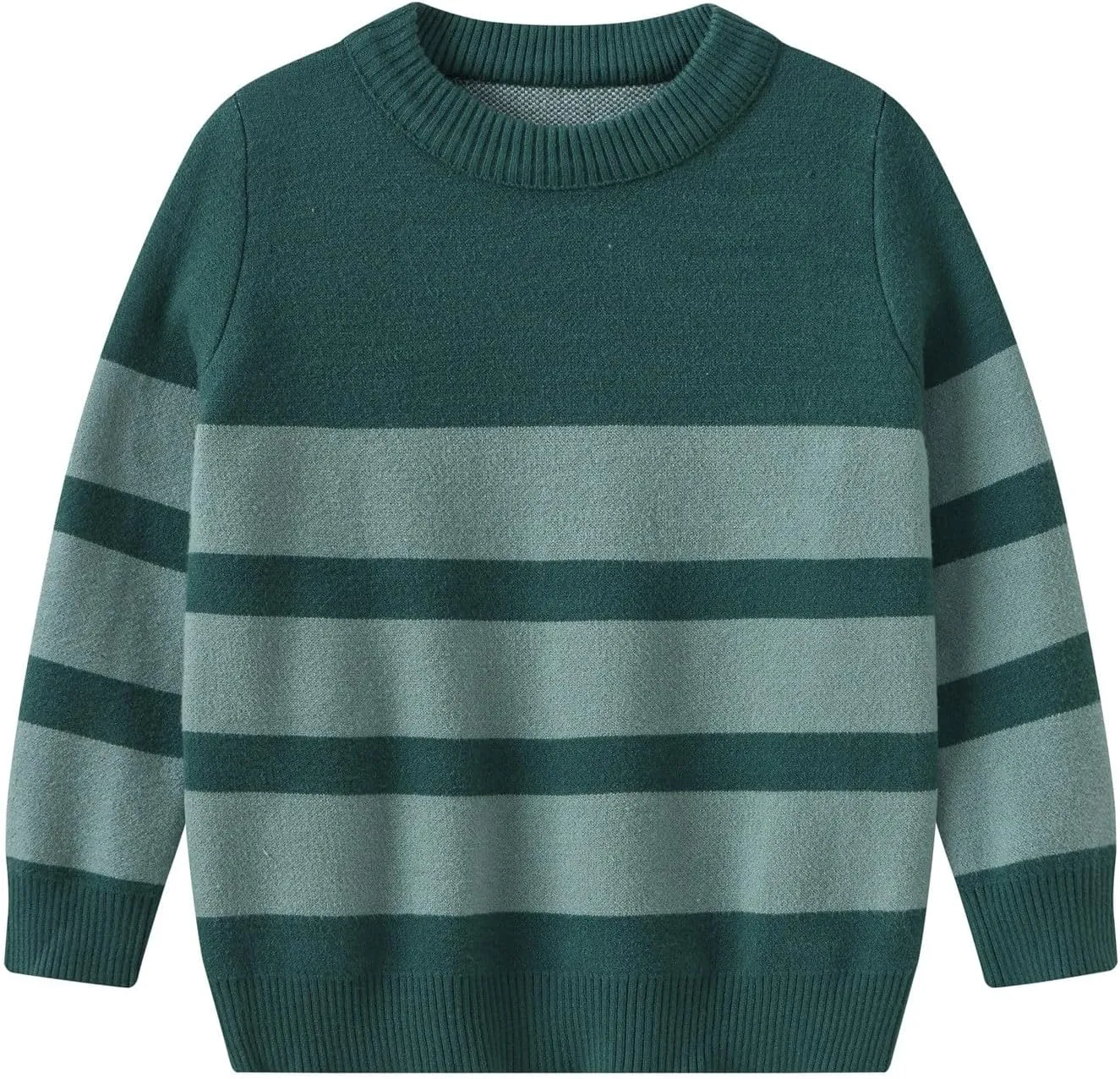 Kids Boys Long Sleeve Sweater Knit Crewneck Pullover Striped Sweater Sweatshirts Pullover Jumper Fall Winter
