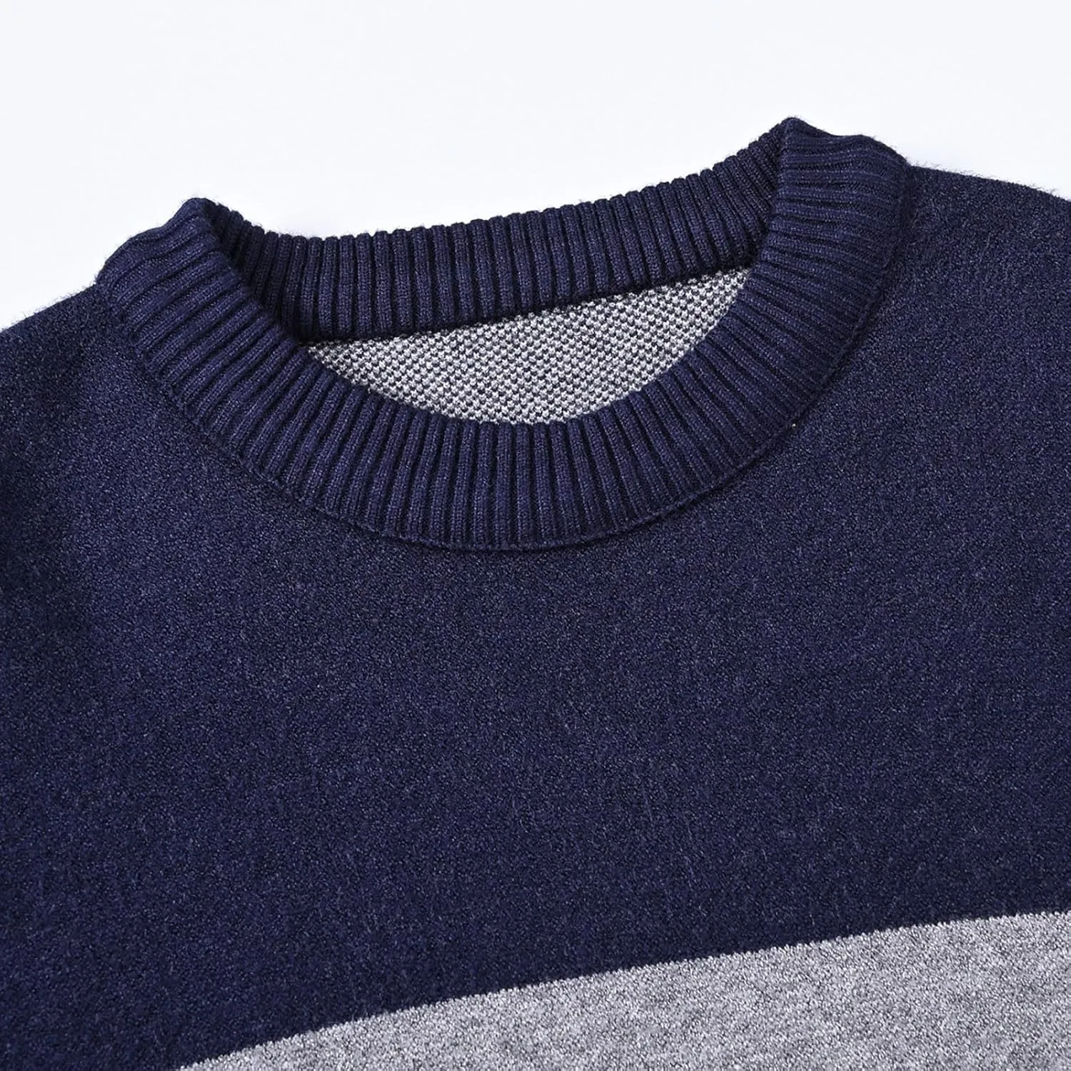 Kids Boys Long Sleeve Sweater Knit Crewneck Pullover Striped Sweater Sweatshirts Pullover Jumper Fall Winter