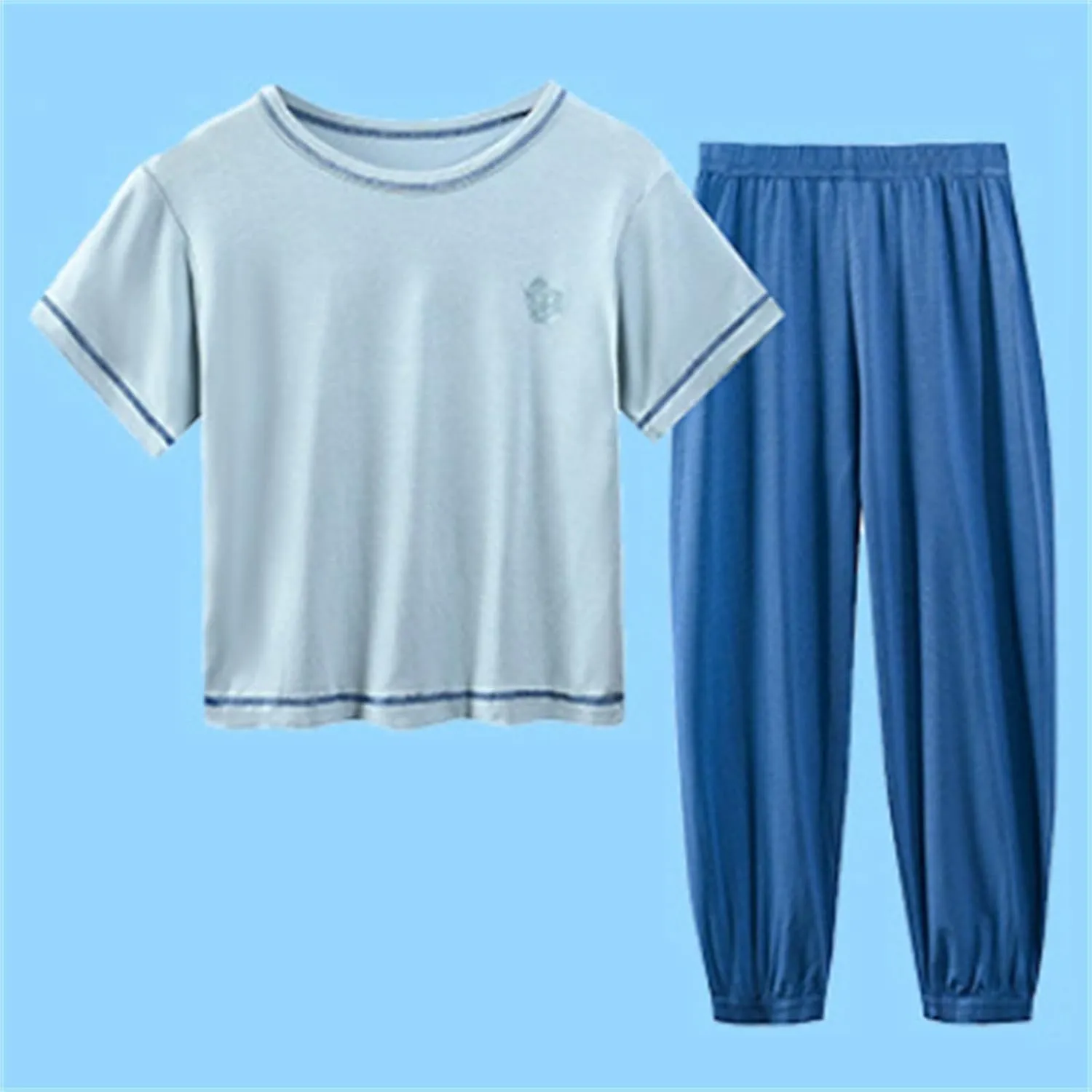 Kids Girls' Boys 2-Piece aamas Cotton leepwear Short Sleeve Tops Long Pants js oungeear Outfit for Toddler