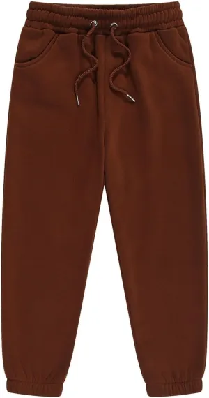 Kids Unisex Solid Cotton Elastic Waist Sweatpants Toddler Active Bottoms Baggy Athletic Trousers Jogger Pants