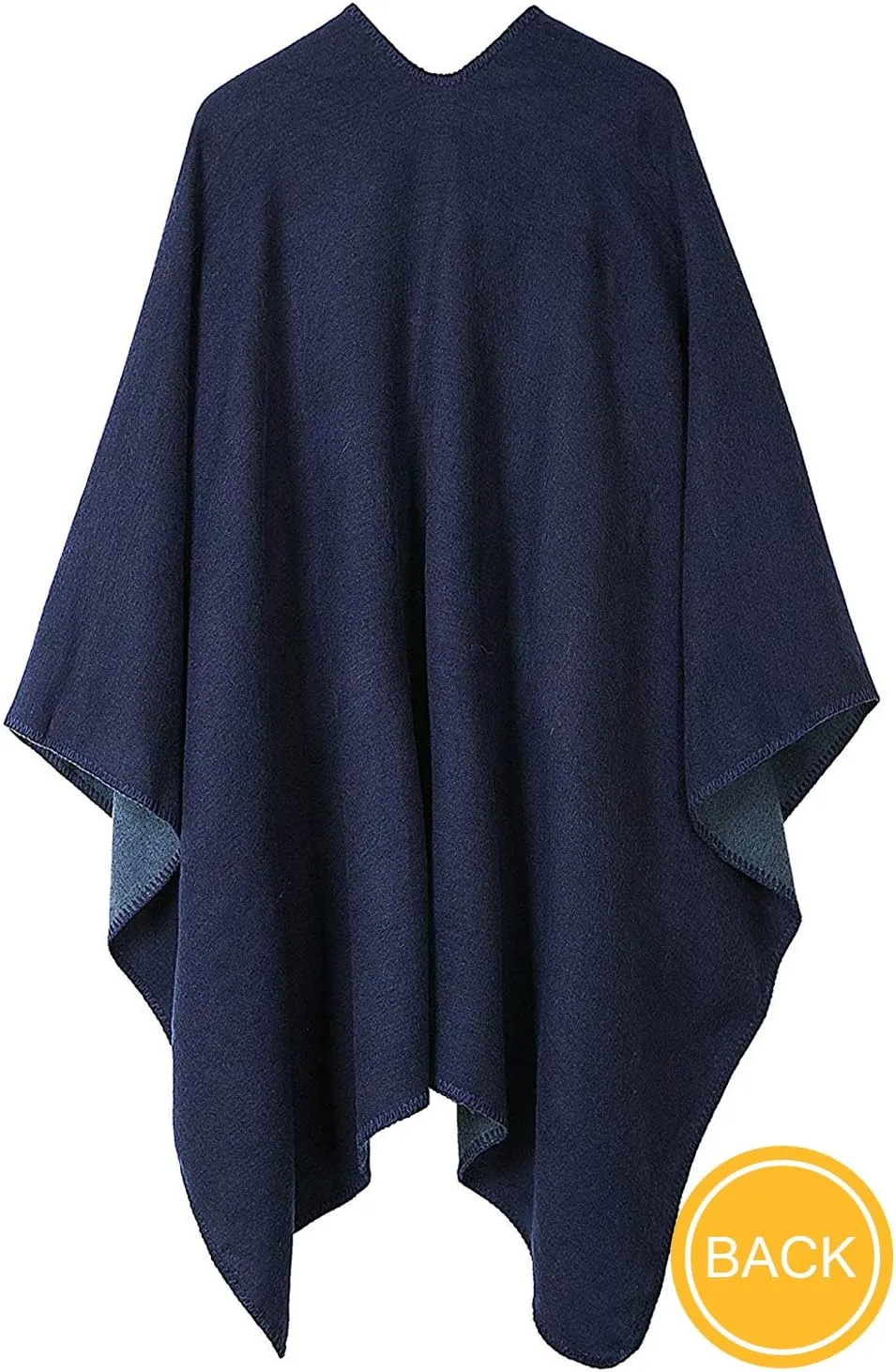 KirGiabo Women's Plaid Sweater Poncho Cape Coat Open Front Blanket Shawls and Wraps