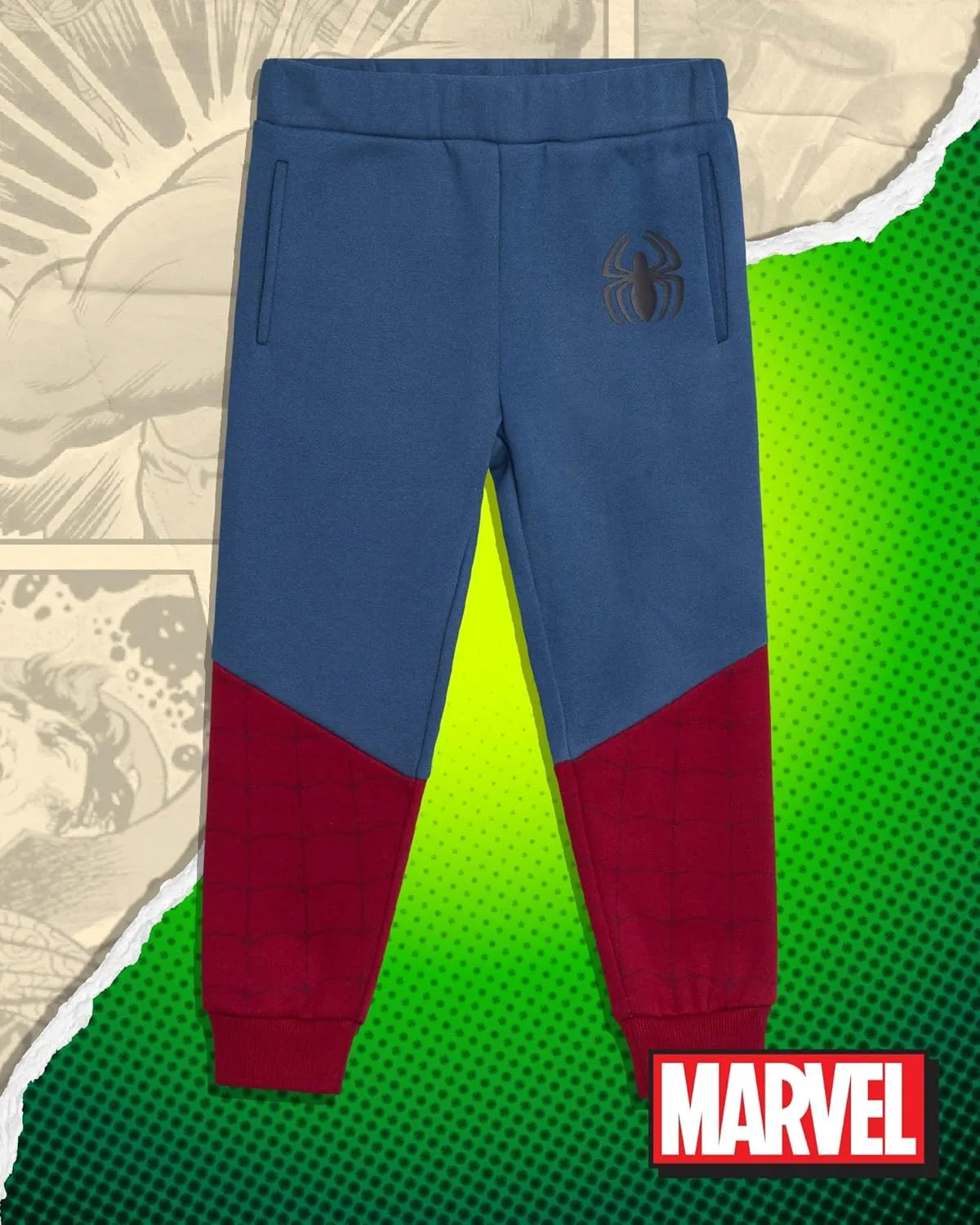 Marvel Boys Sweat Suit Set - 2 Piece Captain America Spiderman Fleece Pullover Graphic Hoodie and Sweatpants for Boys (3T-7)