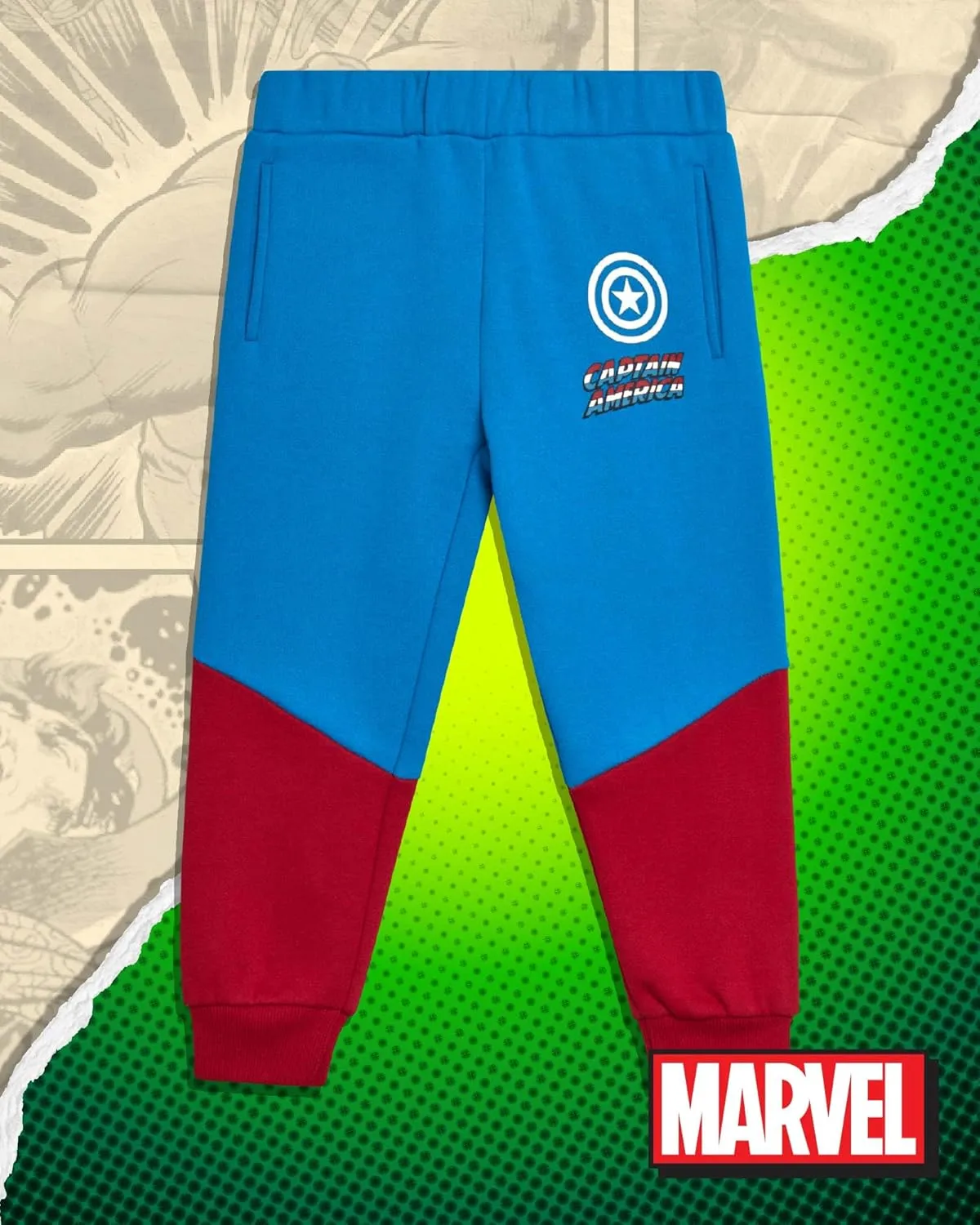 Marvel Boys Sweat Suit Set - 2 Piece Captain America Spiderman Fleece Pullover Graphic Hoodie and Sweatpants for Boys (3T-7)