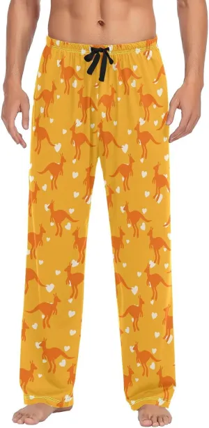 Men's Pajama Pants Soft Comfy Kangaroo Sleep Lounge Pants Pjs Bottoms with Pockets