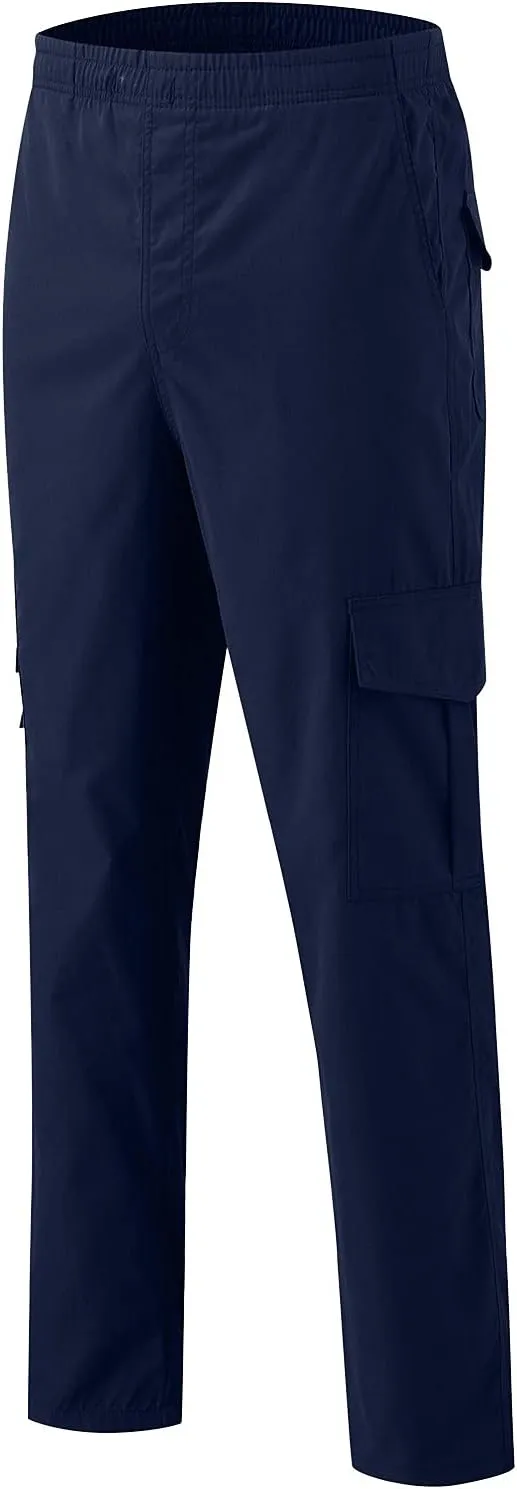 Mens Sweatpants with Pockets Big and Tall Fleece Cargo Sweatpants Stretch Elastic Running Athletic Sports Pants Casual