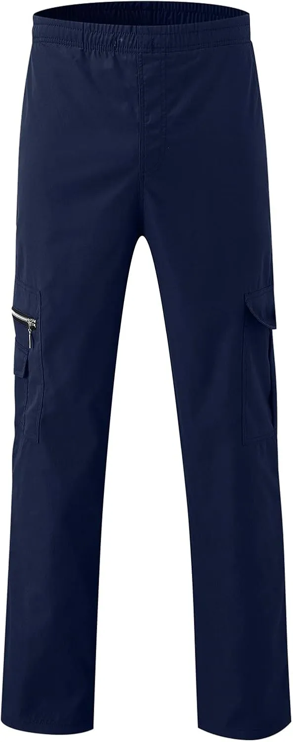 Mens Sweatpants with Pockets Big and Tall Fleece Cargo Sweatpants Stretch Elastic Running Athletic Sports Pants Casual