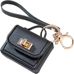 Miniature Leather Handbag Keychain Small Bag Keychain headphone bag Purse Charm Accessories