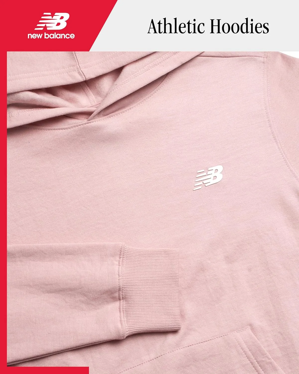 New Balance Boys' Athletic Hoodies - Performance Fleece Pullover Hoodie Sweatshirt with Stylish Back Graphic Print (8-20)