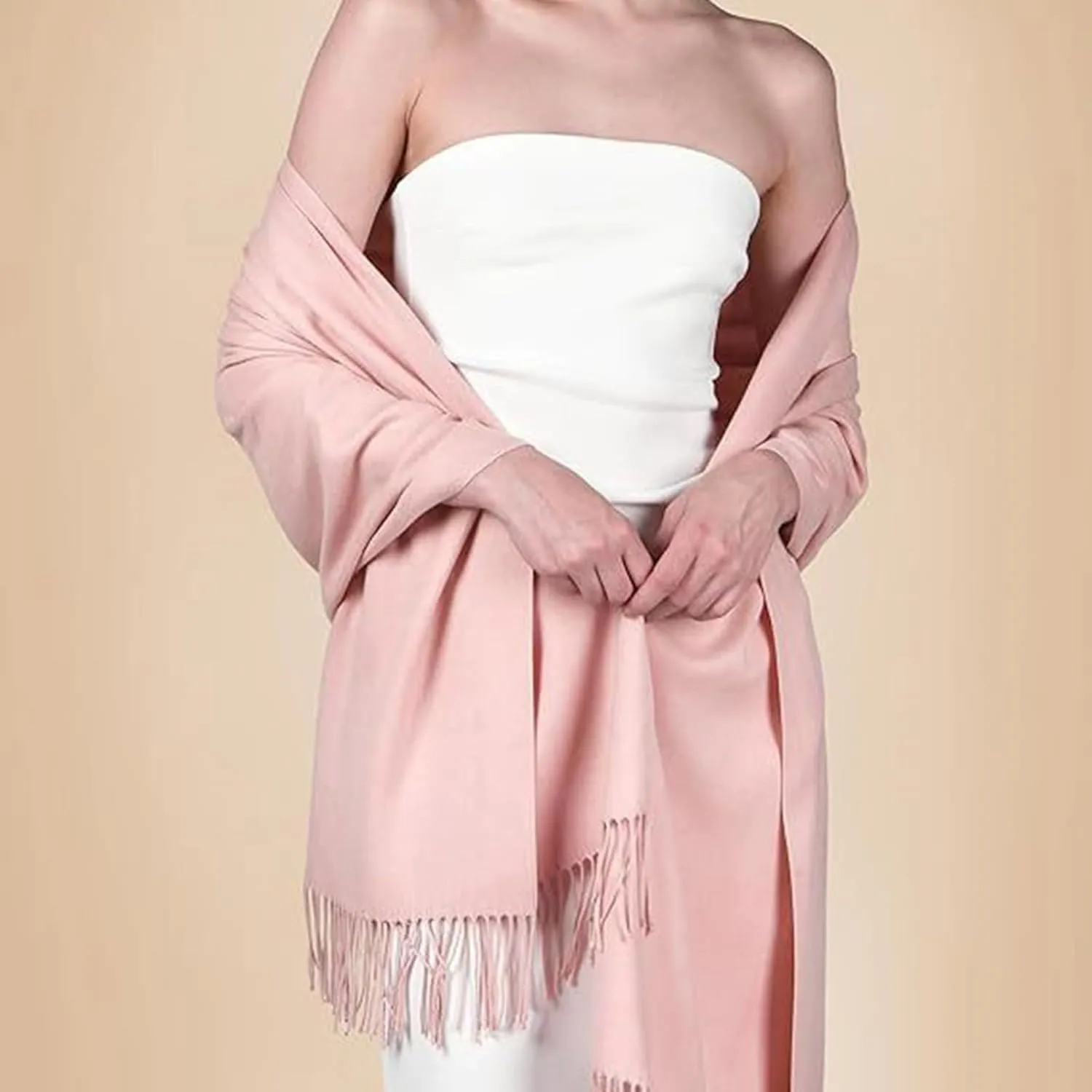 Oplxuo Shawls and Wraps for for Evening Dresses Winter Warm Scarf Cape Cover Up Tassel Hem Shawl Wraps for Women