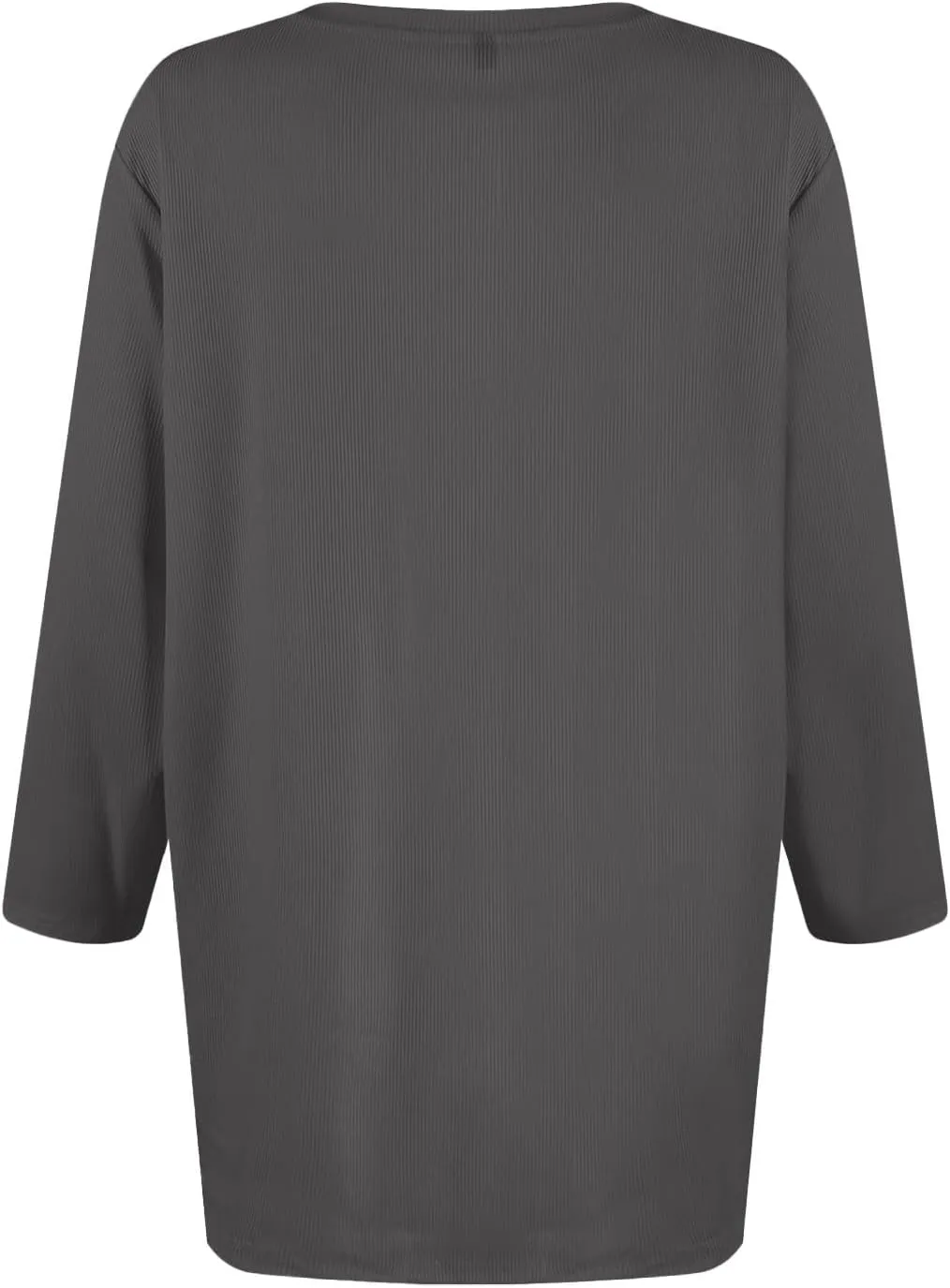 Oversized Sweaters for Women 3/4 Length Sleeve Tops Crewneck Blouses Dressy Casual Knit Tops