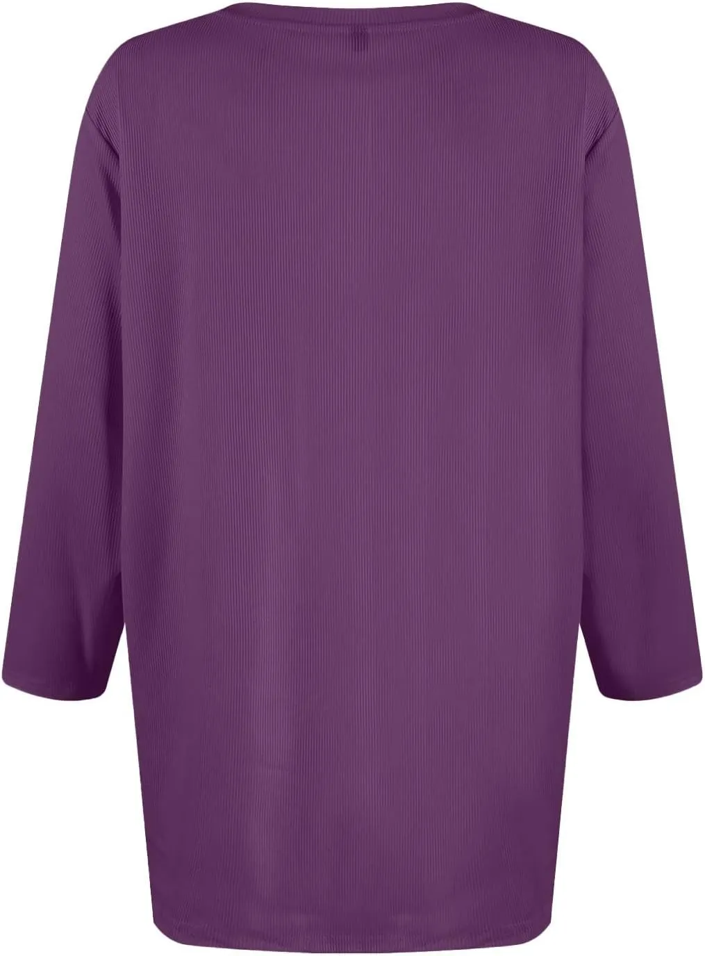 Oversized Sweaters for Women 3/4 Length Sleeve Tops Crewneck Blouses Dressy Casual Knit Tops