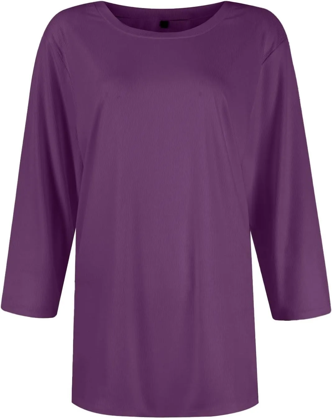 Oversized Sweaters for Women 3/4 Length Sleeve Tops Crewneck Blouses Dressy Casual Knit Tops