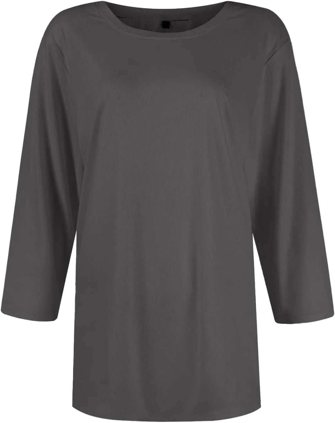 Oversized Sweaters for Women 3/4 Length Sleeve Tops Crewneck Blouses Dressy Casual Knit Tops