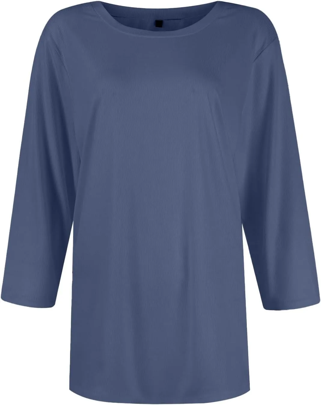 Oversized Sweaters for Women 3/4 Length Sleeve Tops Crewneck Blouses Dressy Casual Knit Tops