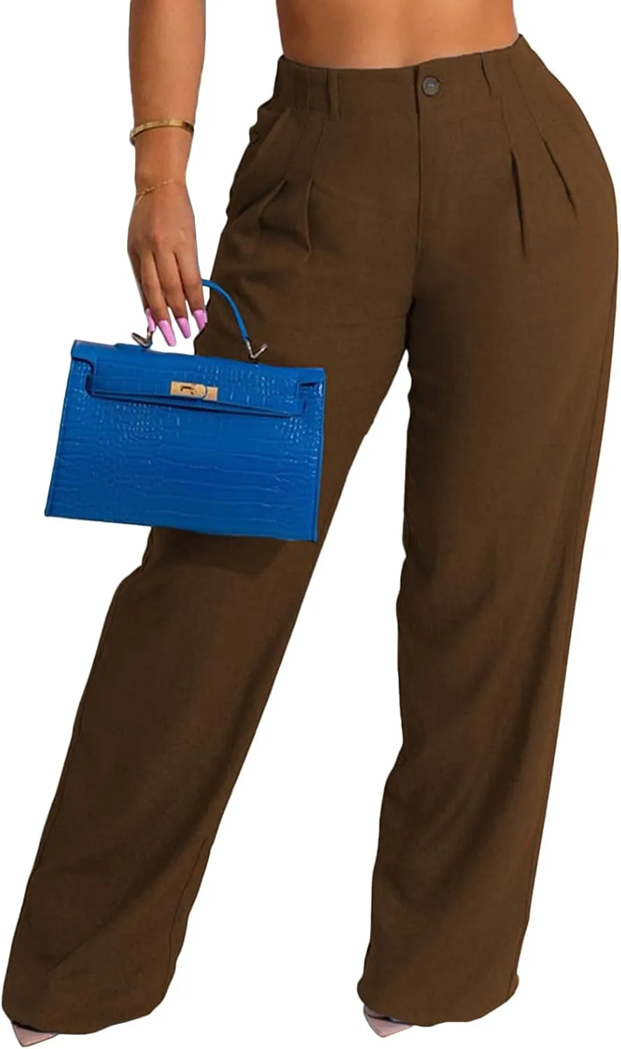 Palazzo Pants for Women Flowy Wide Leg High Waisted Trousers Long Dressy Bottoms