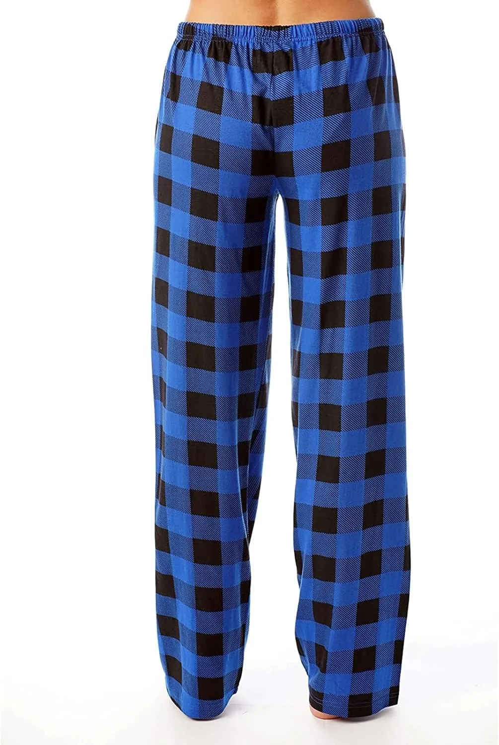 Plaid Pajama Pants Women Stretch Comfy Lounge Pants Drawstring Lounge Striped Pajama Bottoms with Pockets