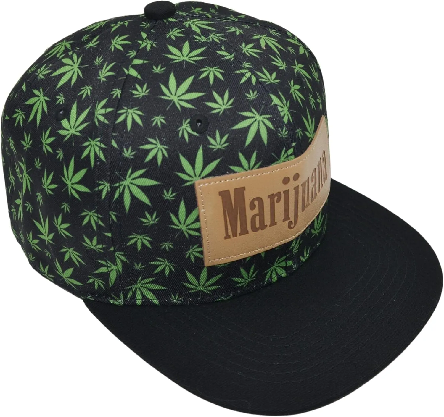Popfizzy Weed Hat, Unisex Pot Leaf Hats, Cannabis Baseball Caps, Hip-Hop Hats, Marijuana Snapback Cap, Weed Gifts for Stoners