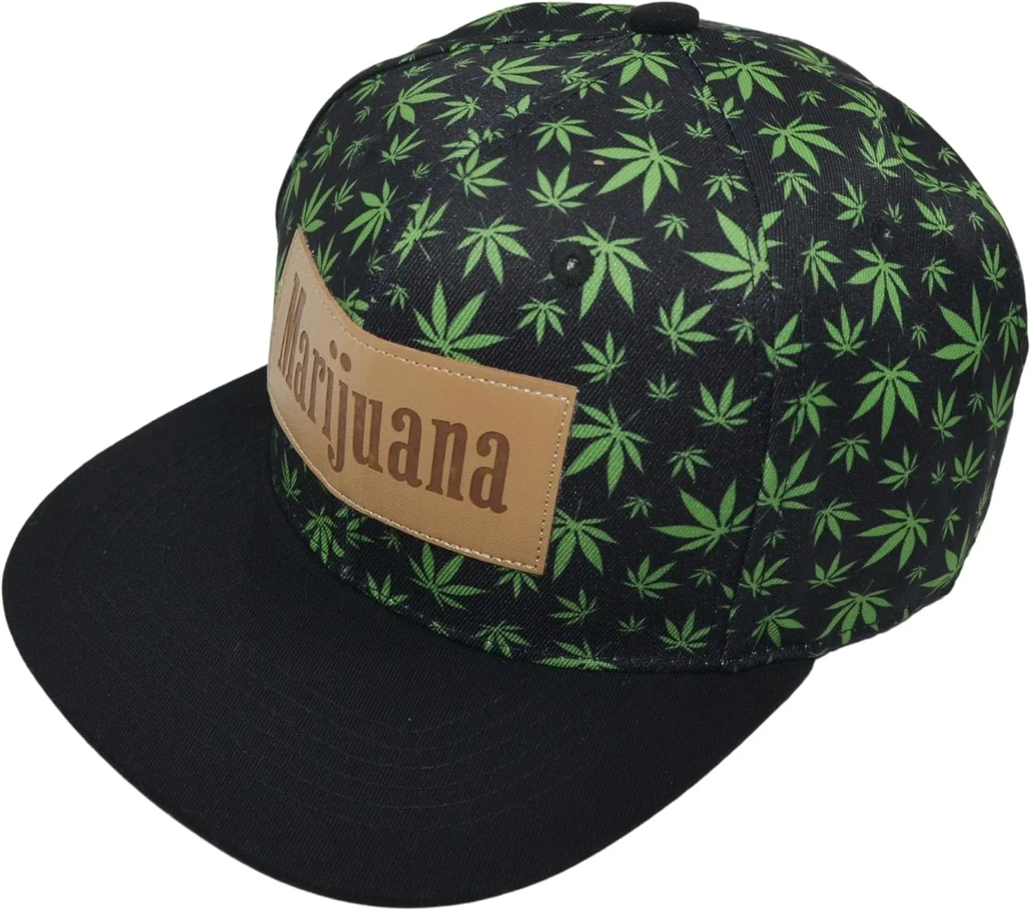 Popfizzy Weed Hat, Unisex Pot Leaf Hats, Cannabis Baseball Caps, Hip-Hop Hats, Marijuana Snapback Cap, Weed Gifts for Stoners