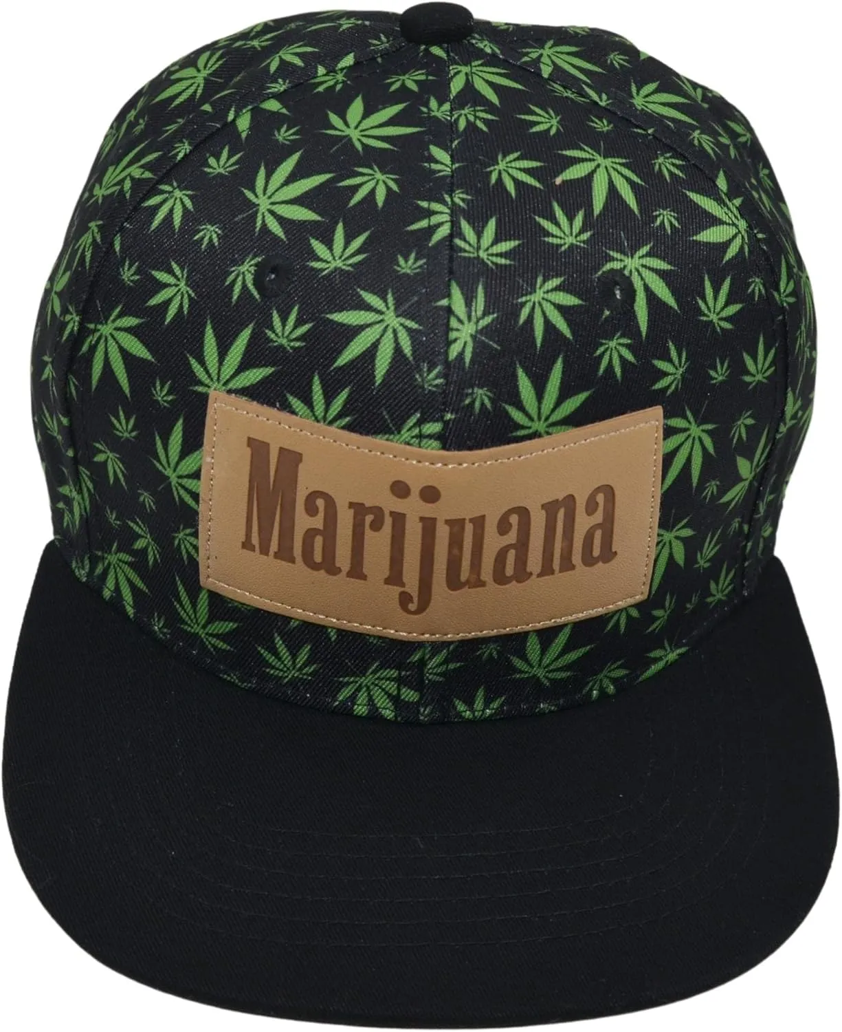 Popfizzy Weed Hat, Unisex Pot Leaf Hats, Cannabis Baseball Caps, Hip-Hop Hats, Marijuana Snapback Cap, Weed Gifts for Stoners