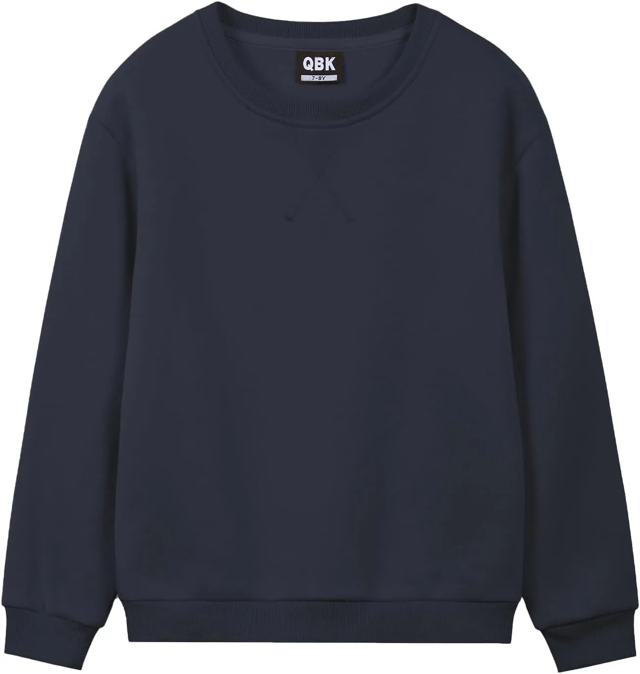QBK Kids Fleece Casual Basic Crewneck Sweatshirt for Boys or Girls 3-14 Years