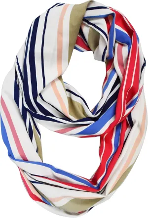 Sassy Stripes Vintage Style Multi Color Light Infinity Loop Scarf