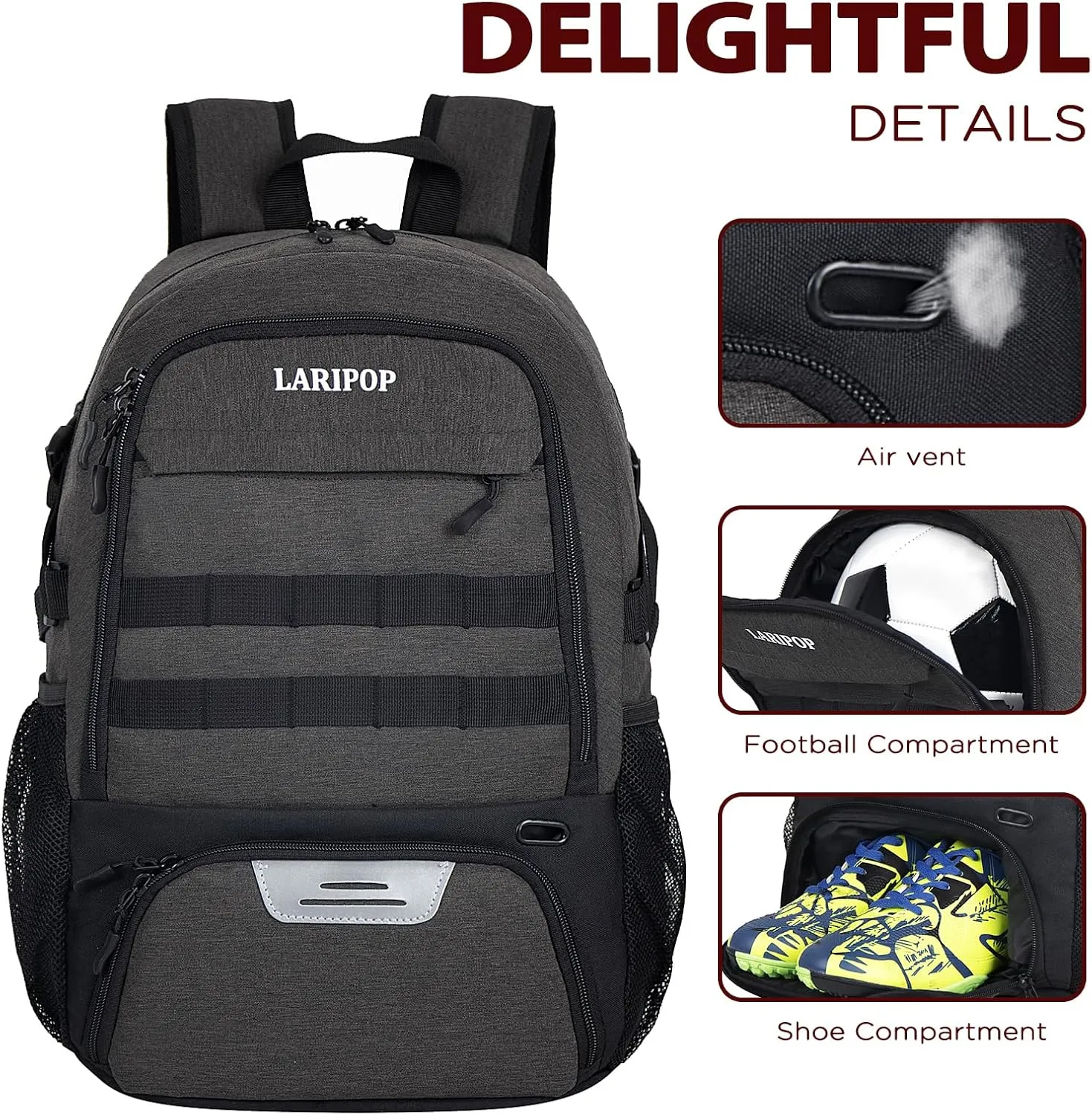 Soccer Backpack,Basketball Backpack for Basketball Accessories Training Equipment Fits Volleyball,Soccer,Sports Gifts