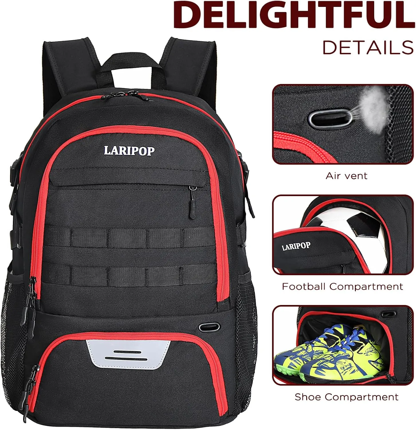 Soccer Backpack,Basketball Backpack for Basketball Accessories Training Equipment Fits Volleyball,Soccer,Sports Gifts