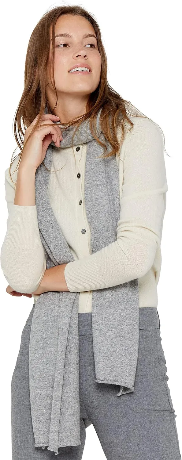 State Cashmere Unisex Long Jersey Knit Scarf 100% Pure Cashmere Ultra Warm Winter Accessories