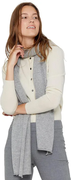 State Cashmere Unisex Long Jersey Knit Scarf 100% Pure Cashmere Ultra Warm Winter Accessories