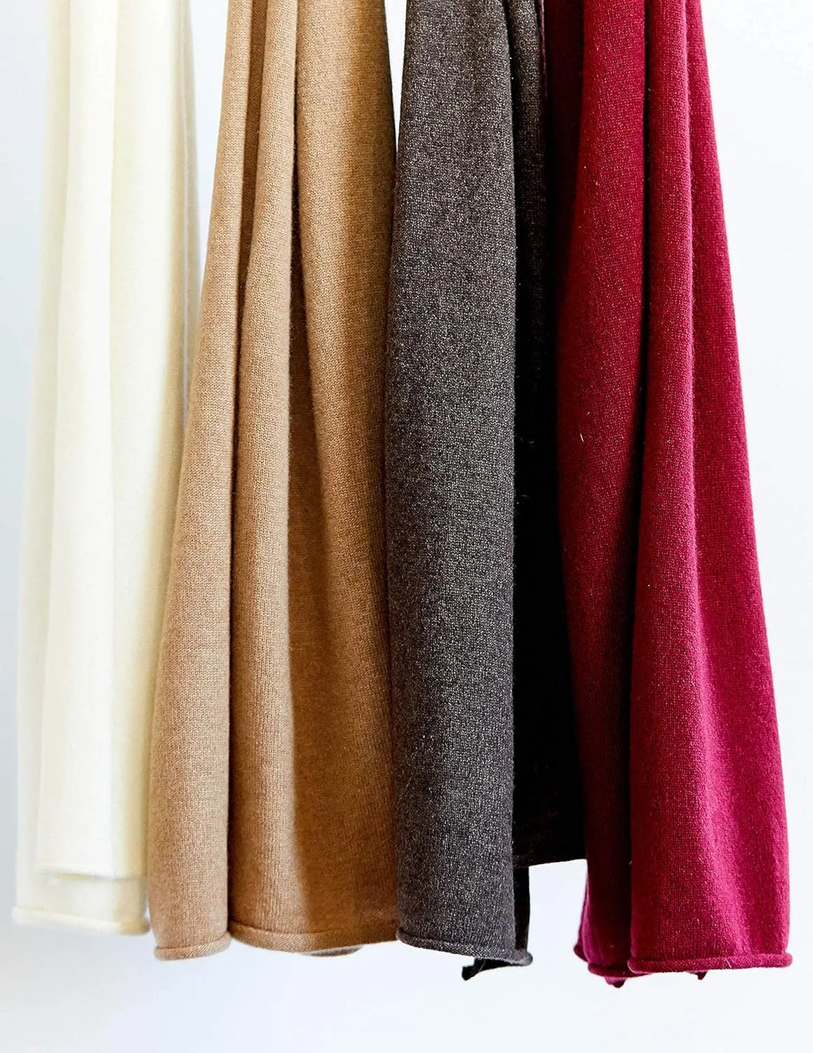 State Cashmere Unisex Long Jersey Knit Scarf 100% Pure Cashmere Ultra Warm Winter Accessories