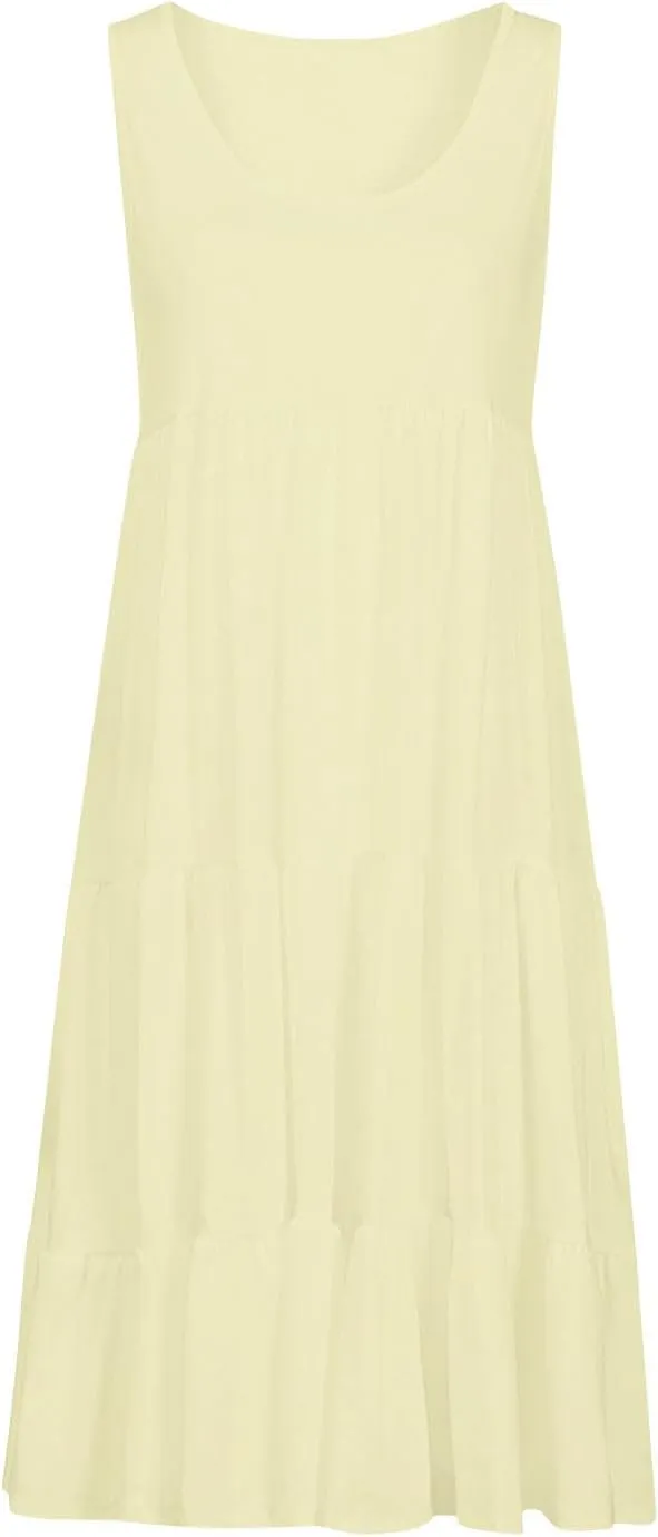 Sundresses for Women Casual Beach Vacation Sleeveless Resort Wear Tropical Summer Tank Dress Cocktail Dresses