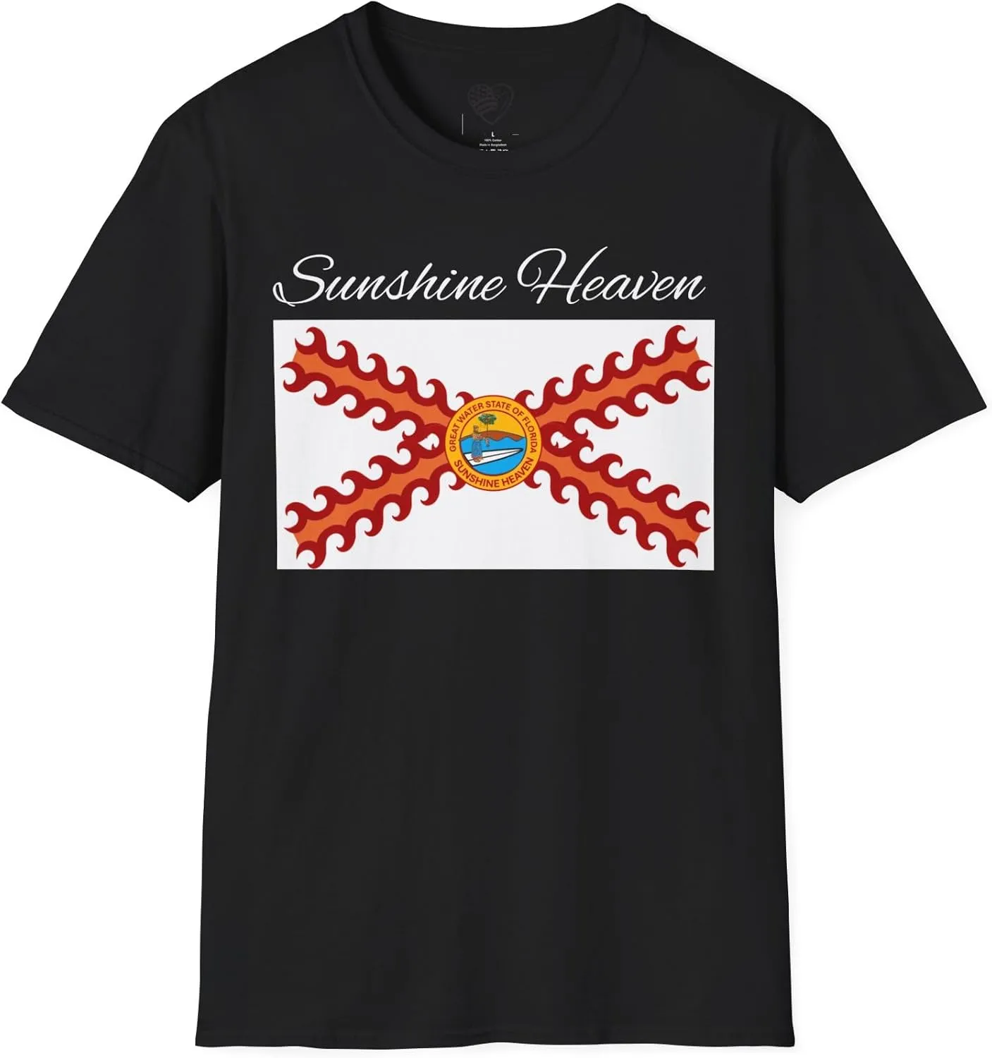 Sunshine Heaven Flag Unisex T-Shirt, Casual Summer Tee, Beachwear, Vacation Essentials