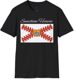 Sunshine Heaven Flag Unisex T-Shirt, Casual Summer Tee, Beachwear, Vacation Essentials