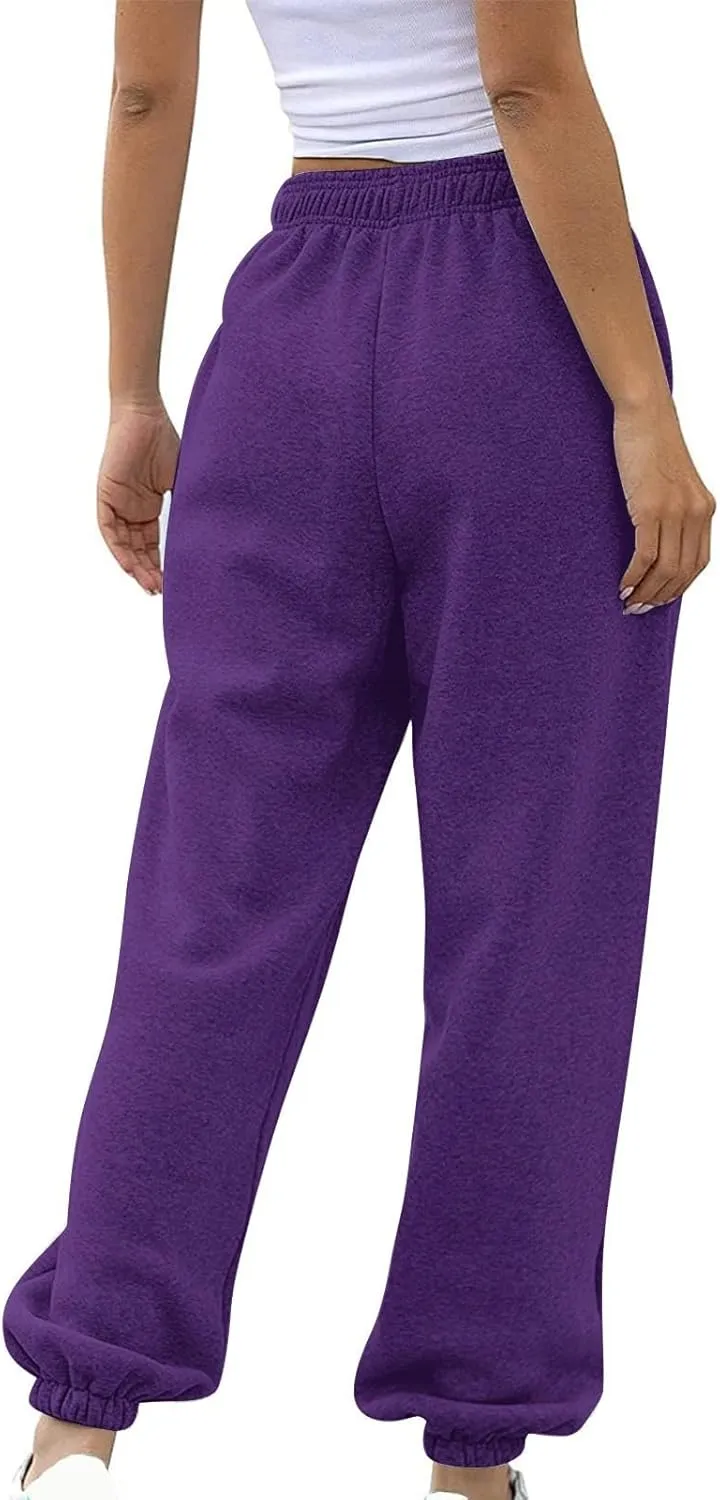 Sweatpants Women Women's High Waisted Sweatpants Workout Active Joggers Pants Baggy Lounge Bottoms