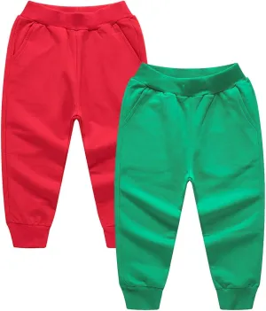 Toddler Baby Boy's Pull On Cotton Jogger Pants Stretch Knit Pants Infant Girls Athletic Sweatpants Bottoms