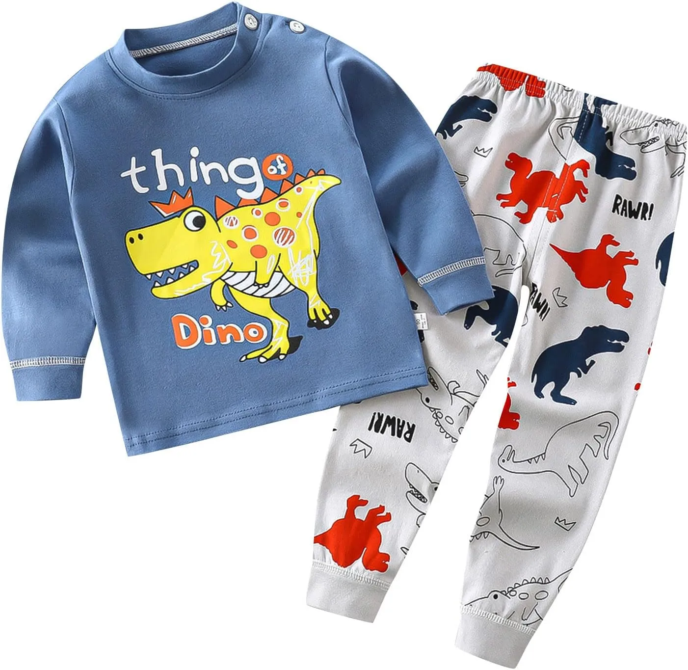 Toddler Baby wear 2PCS  Sets Boys Girls Long Sleeve Cartoon Tops Pants Clothes for 18 Month Old Boy