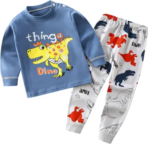 Toddler Baby wear 2PCS  Sets Boys Girls Long Sleeve Cartoon Tops Pants Clothes for 18 Month Old Boy