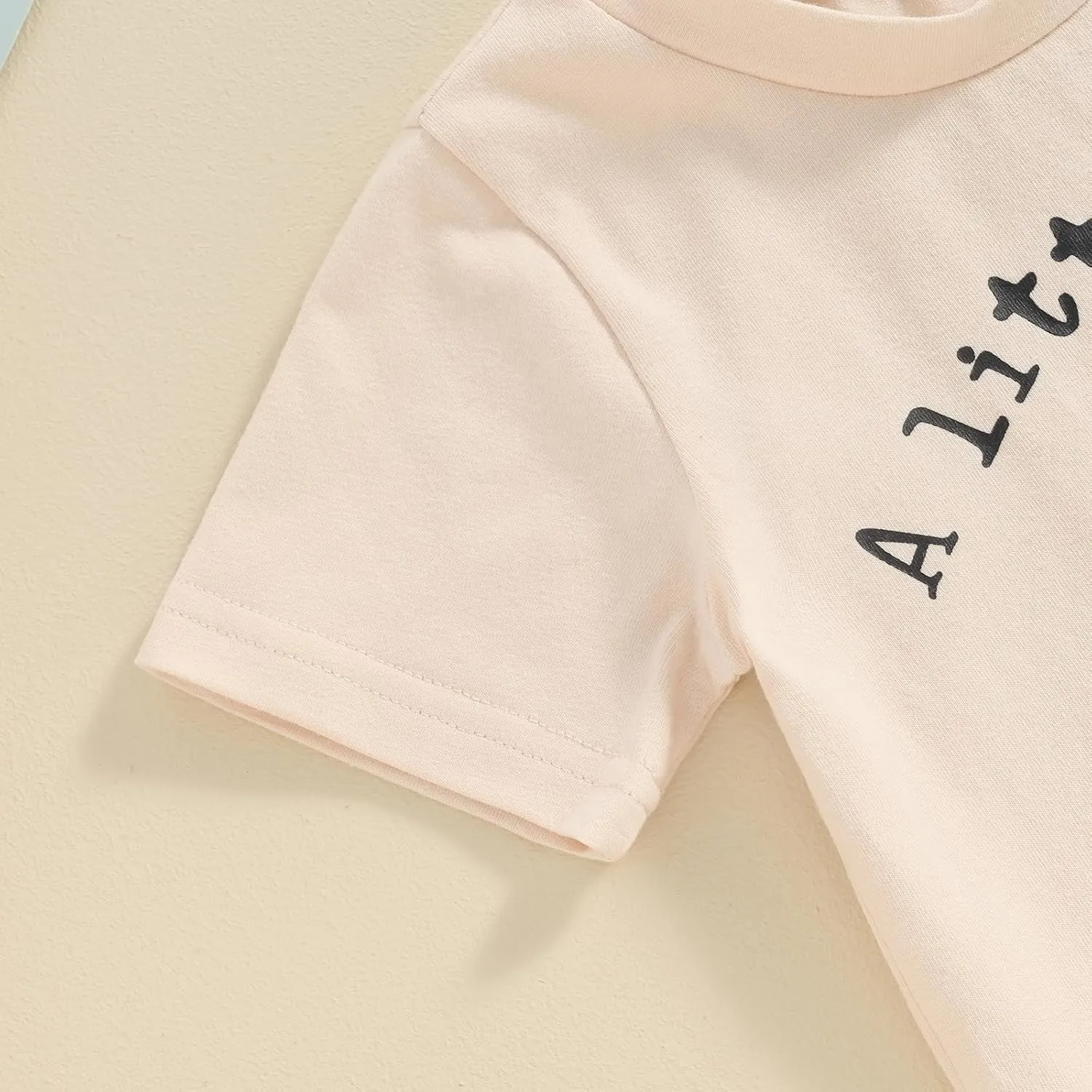 Toddler Boy Summer Outfit Infant Baby Boy Clothes Letters Short Sleeve T-shirt Top Elastic Waist Shorts Set 2Pcs