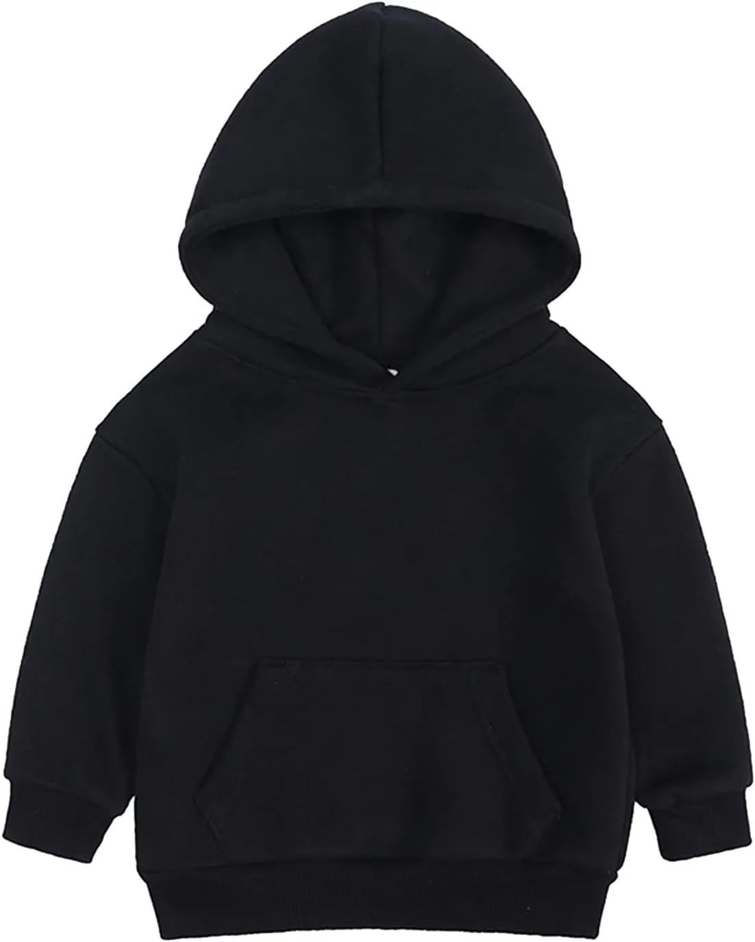 Toddler Boys Girls Pullover Sweatshirt Children Solid Plus Babies Hooded Top Coat Kids Tops Baby Sweatshirts