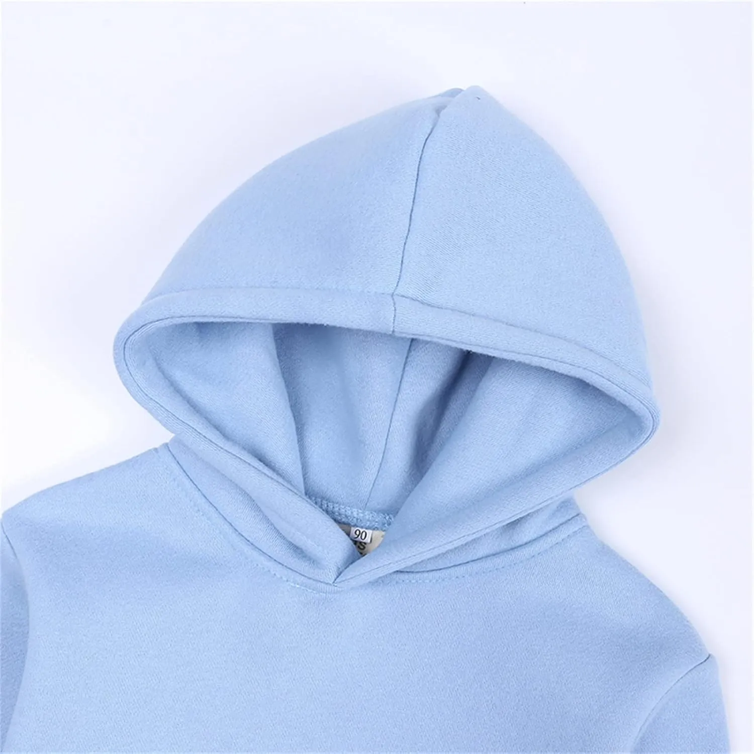 Toddler Boys Girls Pullover Sweatshirt Children Solid Plus Babies Hooded Top Coat Kids Tops Baby Sweatshirts