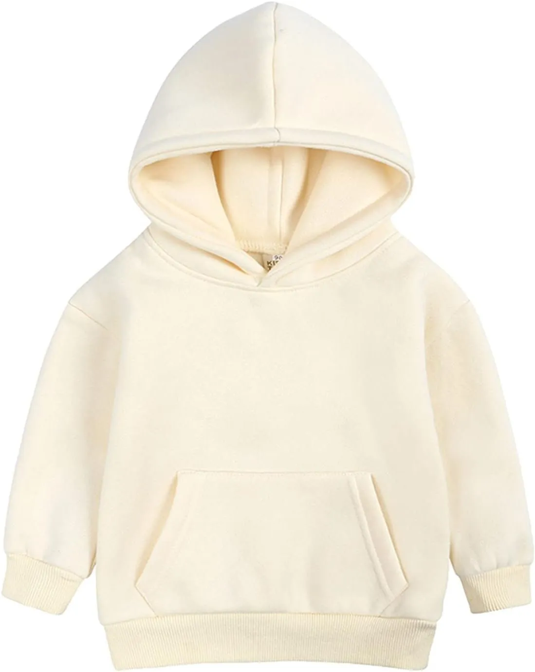 Toddler Boys Girls Pullover Sweatshirt Children Solid Plus Babies Hooded Top Coat Kids Tops Baby Sweatshirts